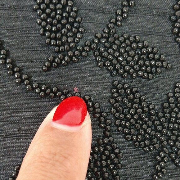 Specialty Collection Evening Crossbody Bag Black Purse Makeup Mirror Flap Close - Picture 10 of 13